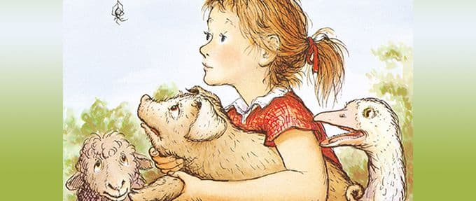 Charlotte's web, a classic children's book by E.B. White