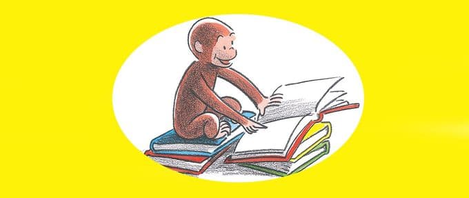 curious george reading books