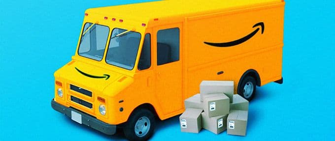amazon prime truck and packages