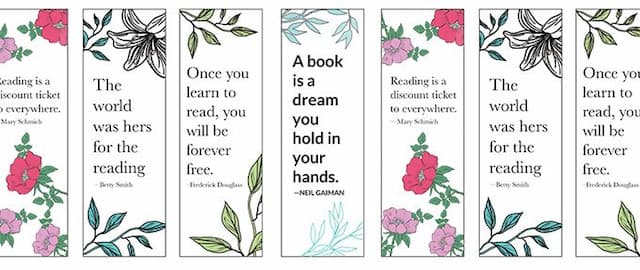 14 Free Printable Bookmarks to Brighten Up Your Books
