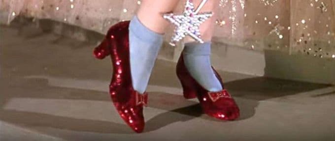 ruby red slippers wizard of oz