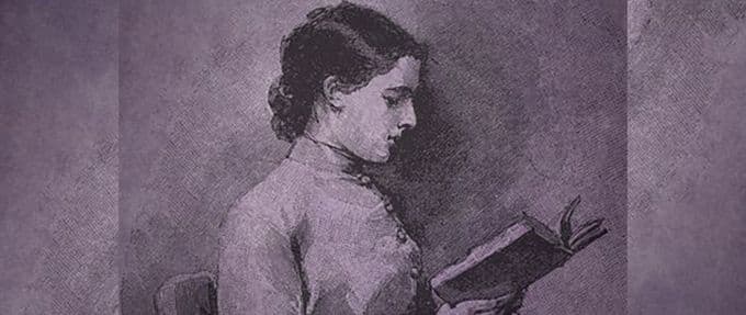 woman reading a gothic romance novel