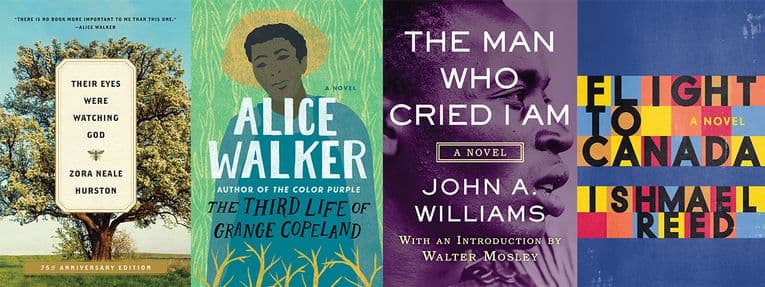 a collage of books by black authors