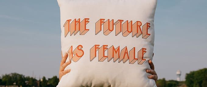 the future is female pillow