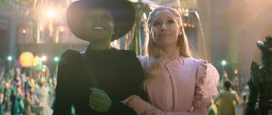 Galinda and Elphaba stand together in the 'Wicked' trailer